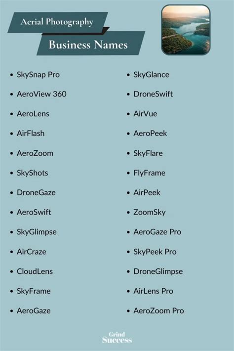 Best Aerial Photography Business Name Ideas