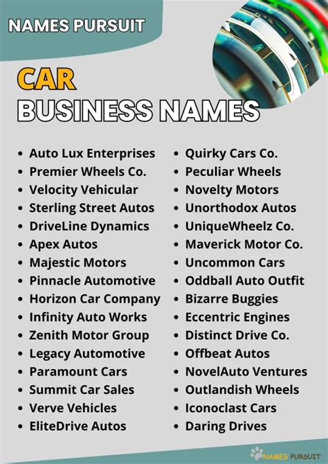 Catchy Automotive Business Name Ideas for 2023