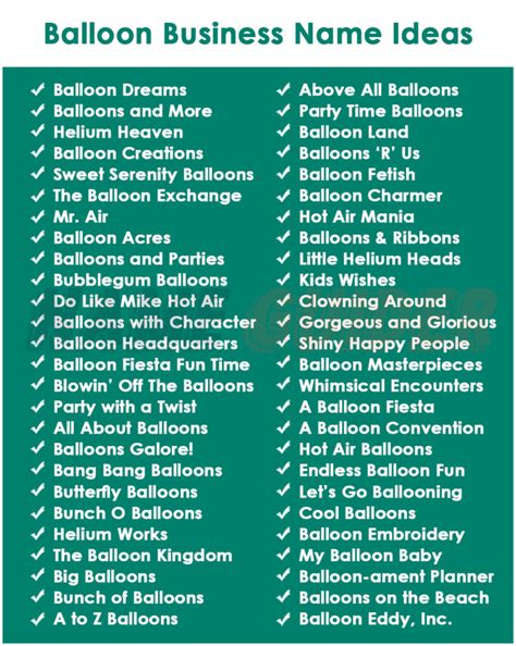 Best Balloon Business Name Ideas 2023