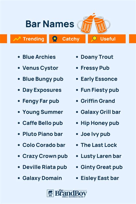 Best Bar Business Name Ideas 2023