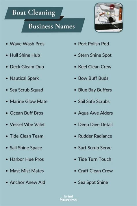 Catchy Boat Cleaning Business Name Ideas for Your Next Venture