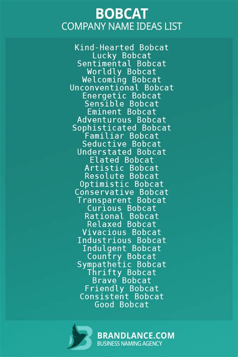 Unique Bobcat Business Name Ideas Revealed