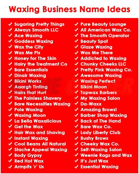 Best Body Waxing Business Name Ideas 2023
