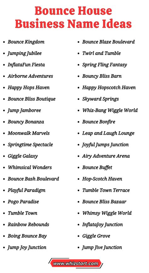 Best Bounce House Business Name Ideas to Boost Your Startup