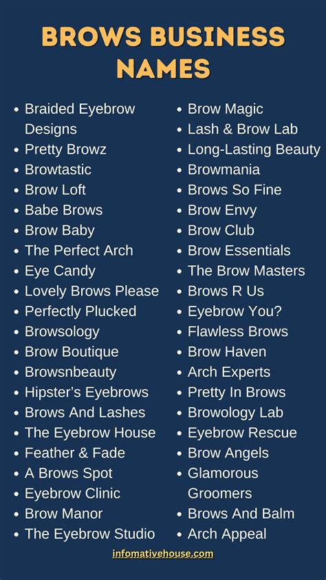 Creative Brow Business Name Ideas to Boost Your Brand