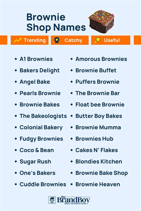 Best Brownie Business Name Ideas 2023