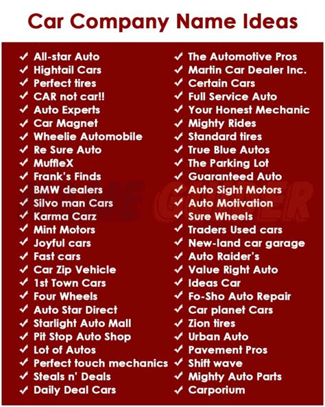 Best Automotive Business Name Ideas 2023