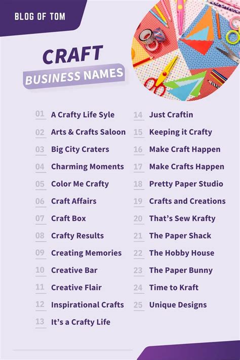 Best Business Name Ideas for Craft Design Enterprises
