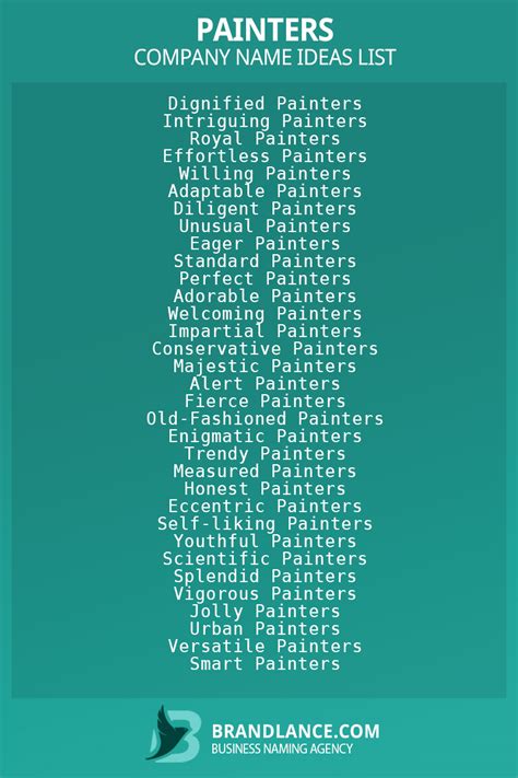 Best Business Name Ideas for Painters to Elevate Your Brand