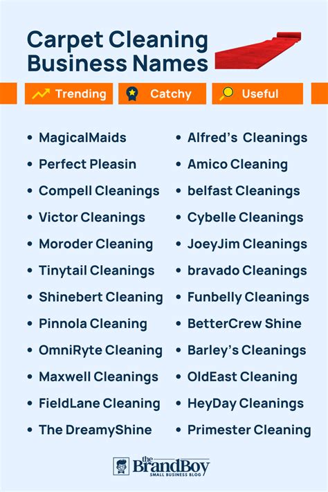 Top 10 Unique Carpet Cleaning Business Name Ideas That Stand Out