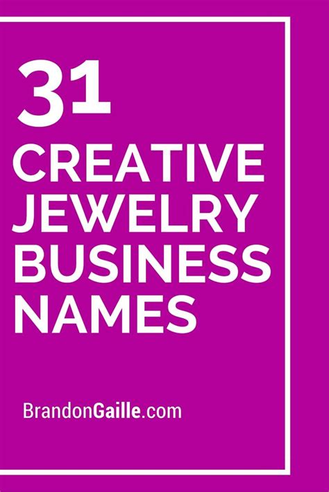 Best Catchy Jewelry Business Name Ideas