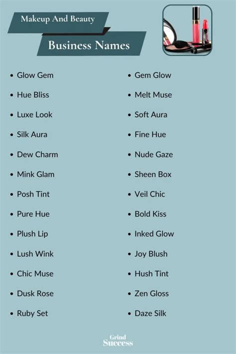 Best Catchy Makeup Business Name Ideas