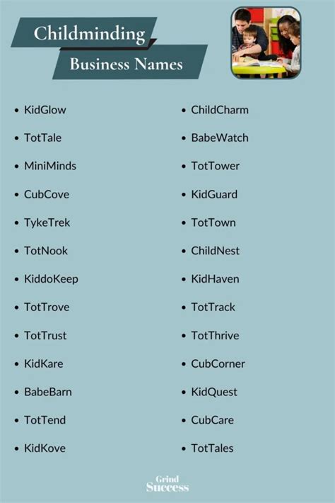 Creative Childminding Business Name Inspirations