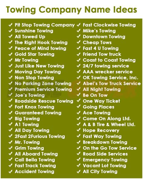 Top Christian Towing Business Name Ideas