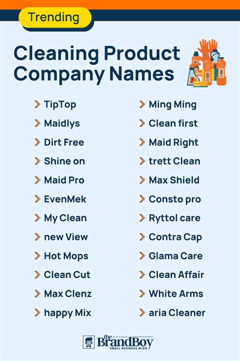 Best Cleaning Products Business Name Ideas 2023