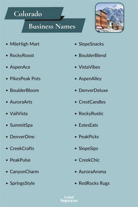 Top Colorado Business Name Ideas That Inspire Success