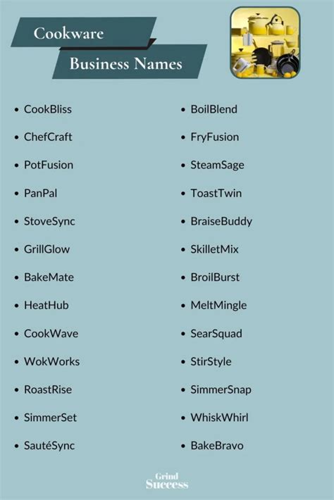Top Cookware Business Name Ideas That Will Inspire Your Brand