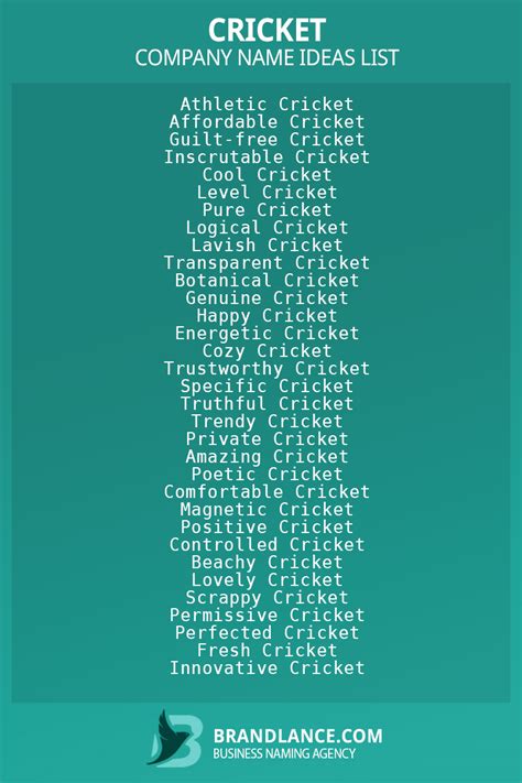 Best cricket business name ideas