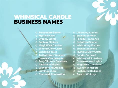 Best Cute Candle Business Name Ideas