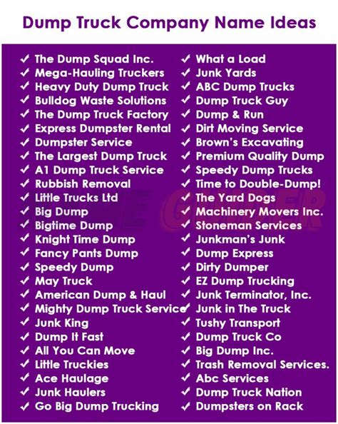 Best Dump Truck Business Name Ideas to Skyrocket Your Brand