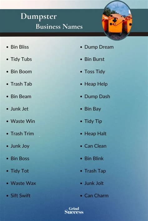 Best Dumpster Business Name Ideas for 2023