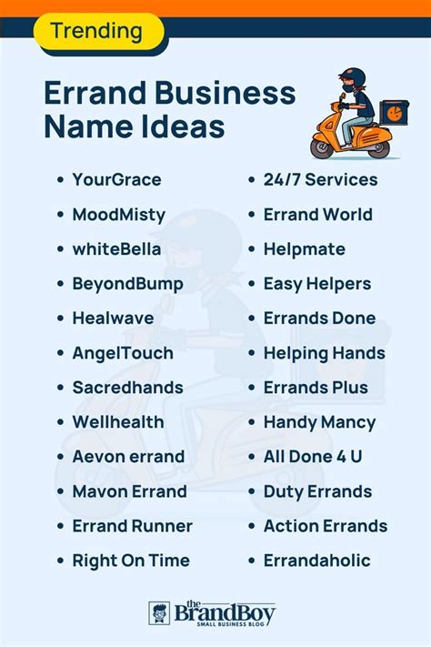 Top 10 Professional Errand Business Name Ideas to Boost Your Brand
