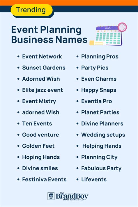 Best Event Styling Business Name Ideas