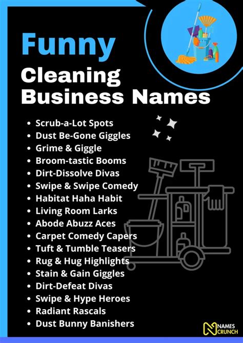 Funny Cleaning Business Name Ideas to Brighten Your Day