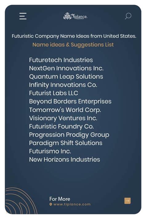Best Futuristic Business Name Ideas