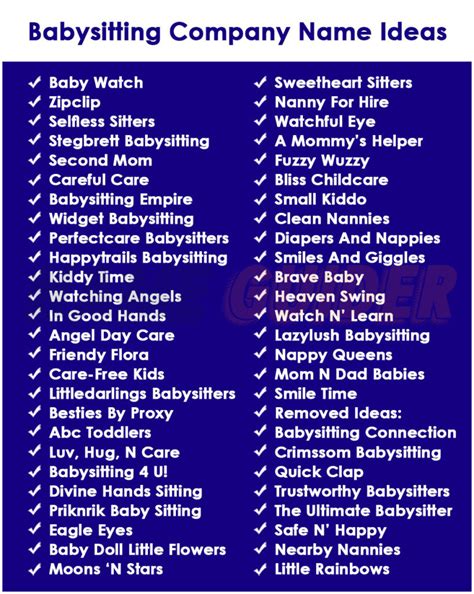 Best Babysitting Business Name Ideas 2023