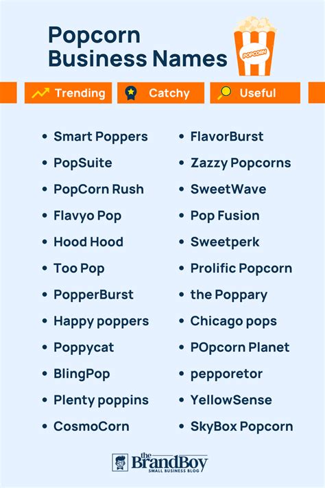 Best Gourmet Popcorn Business Name Ideas That Pop With Creativity