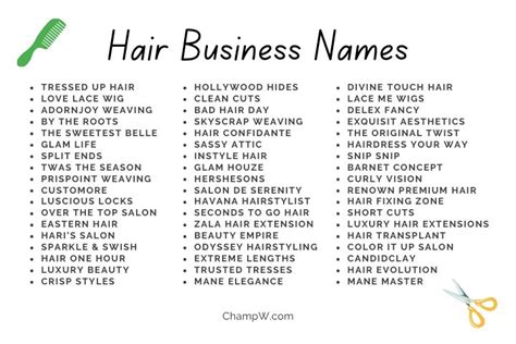 Top Hair Extensions Business Name Ideas to Boost Your Brand