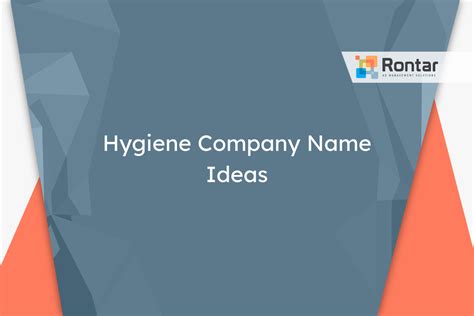 Top Hygiene Business Name Ideas That Wow Clients