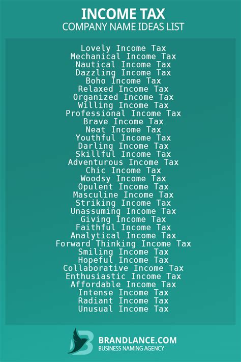 Top Income Tax Business Name Ideas to Boost Your Brand