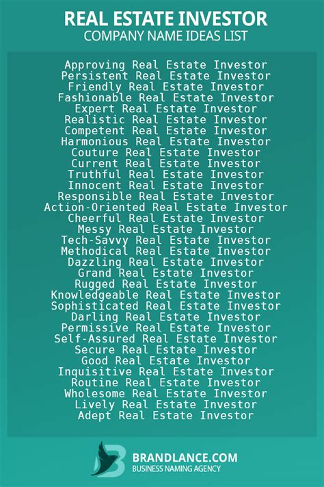 Best Investor Business Name Ideas 2023