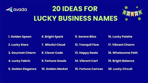 Top 10 Winning Business Name Ideas for Your Lucky Venture