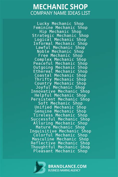 Top Mechanic Business Name Ideas to Boost Your Shop Reputation