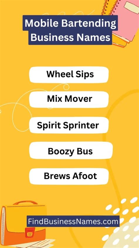 Best Mobile Bartending Business Name Ideas to Boost Your Brand