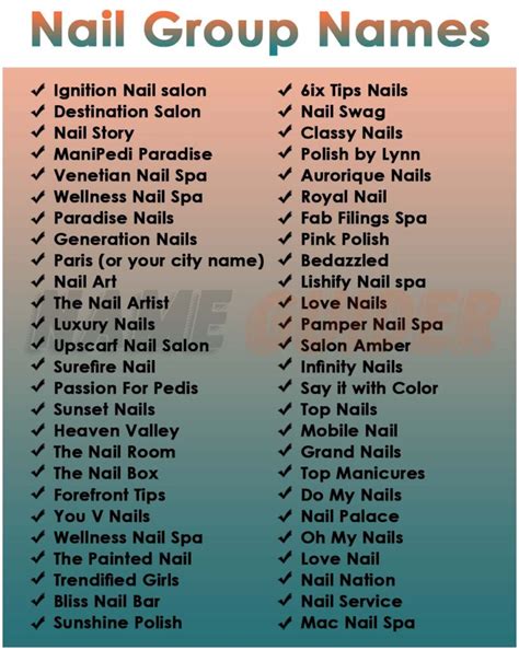Creative Nail Spa Business Name Ideas