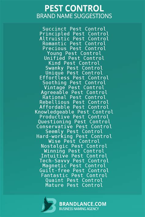 Best Pest Control Business Name Ideas