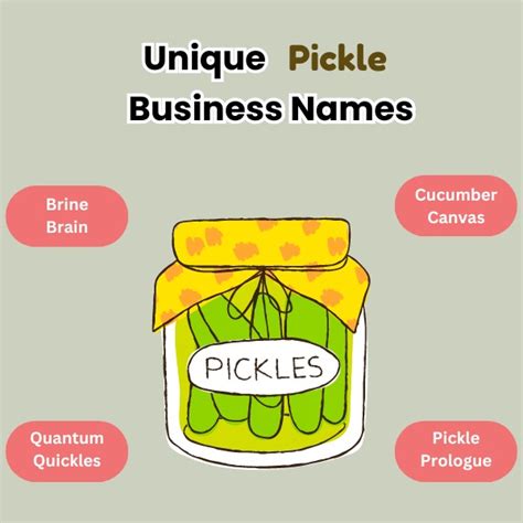 Best Pickle Business Name Ideas 2023