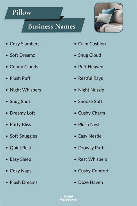 Best Pillow Business Name Ideas for 2023