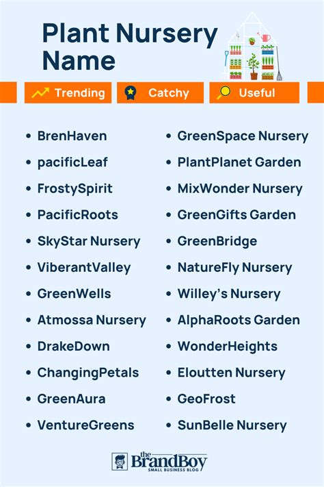 Best Plant Nursery Business Name Ideas