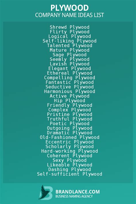 Best Plywood Business Name Ideas Revealed!