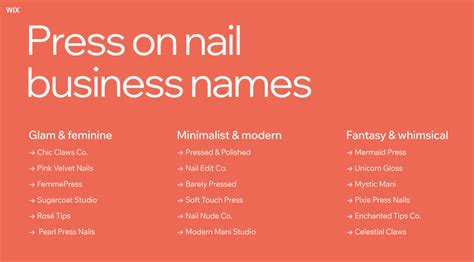 Best Press On Nails Business Name Ideas