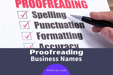 Best Proofreading Business Name Ideas