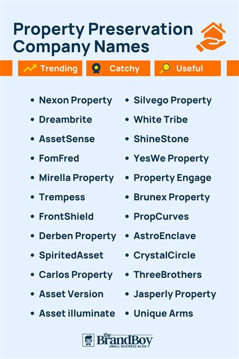 PropertyPreservationBizIdeas: Unique Names for Your Growing Business