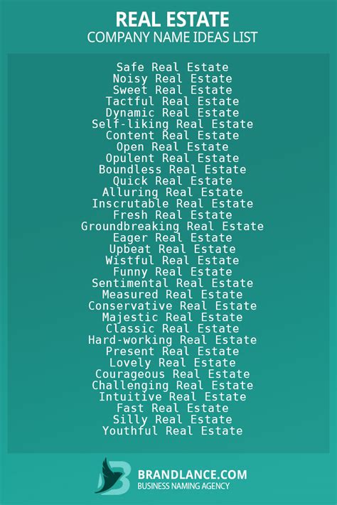 Real Estate Business Name Ideas Free: Discover Unique Names Now