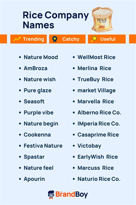 Best Rice Business Name Ideas to Boost Your Brand