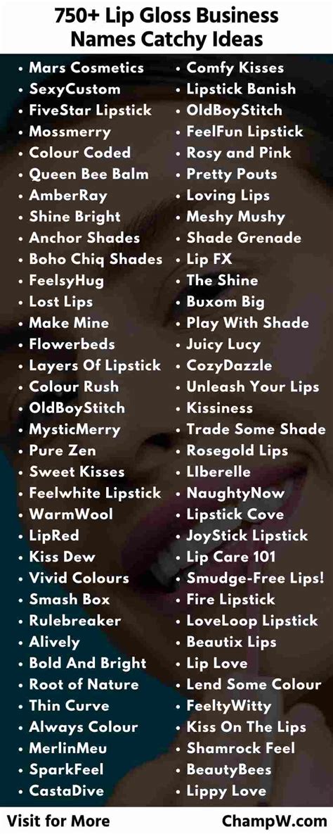 Best small lip gloss brand name ideas